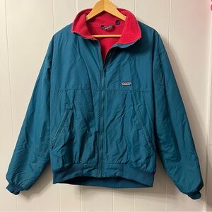 Vintage Patagonia 80s 90s USA Shelled Synchilla Unisex Jacket 28111 Teal Pink